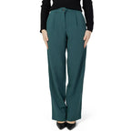 Vila Clothes Bicolor Recycled Polyester Flared Pants - Zeiniez