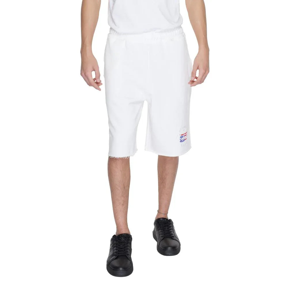 Underclub White Cotton Bermuda Shorts - Zeiniez