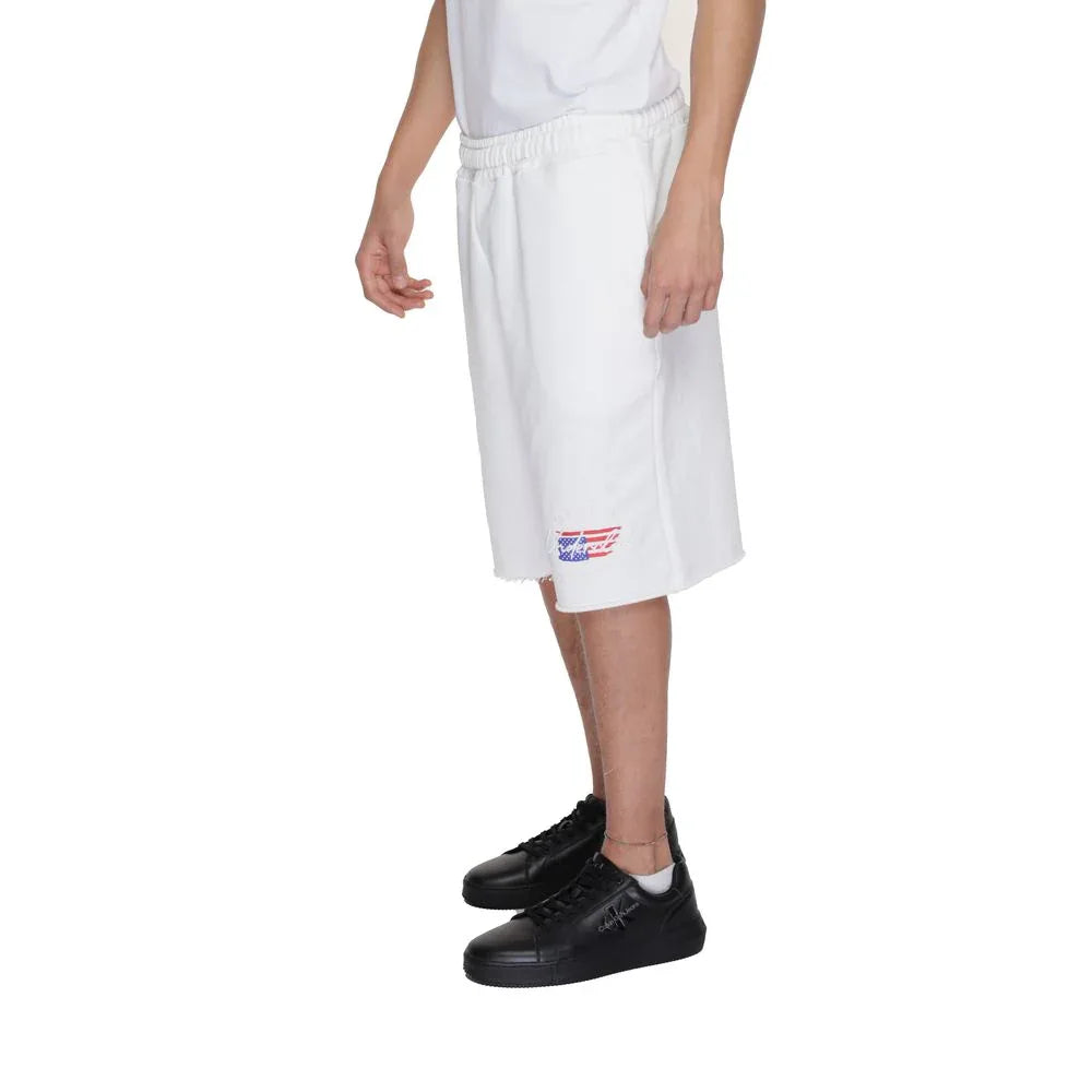 Underclub White Cotton Bermuda Shorts - Zeiniez