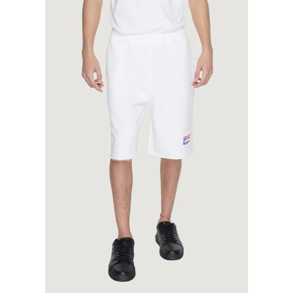 Underclub White Cotton Bermuda Shorts - Zeiniez