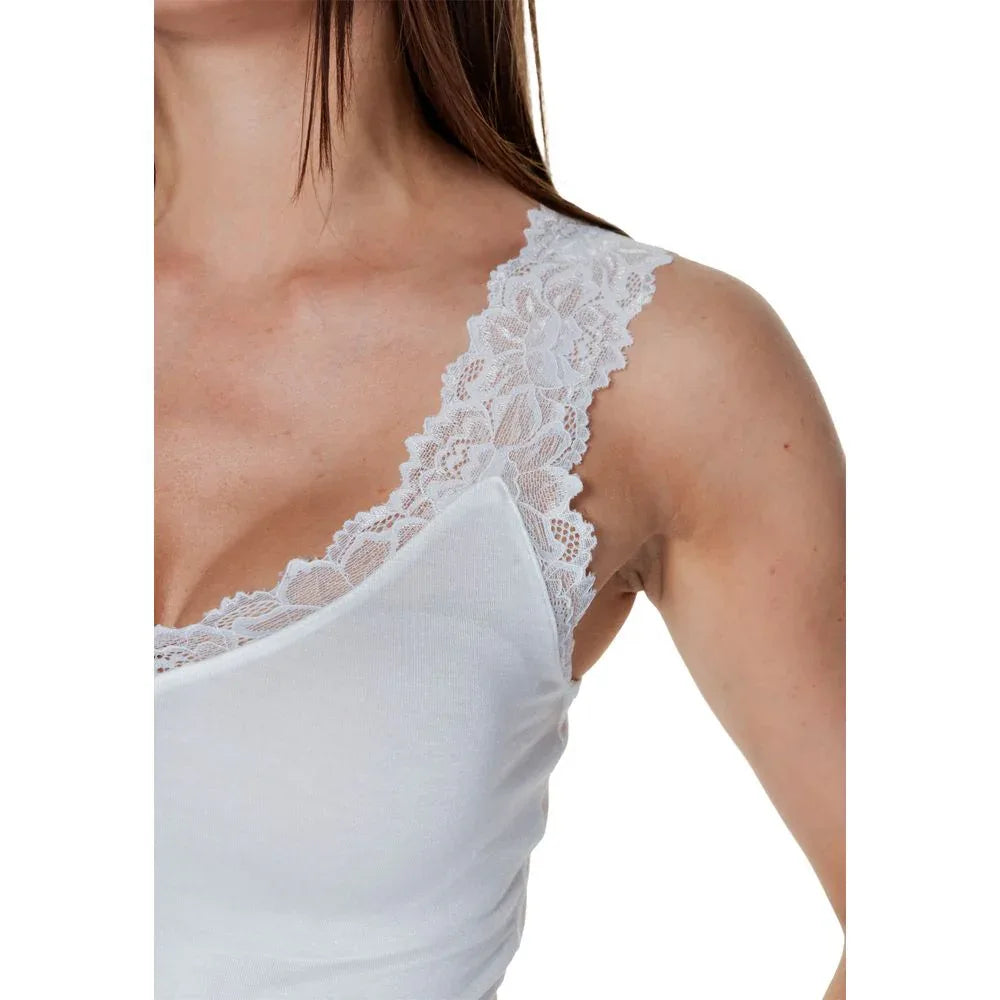 Vero Moda White Viscose Tank Tops - Zeiniez
