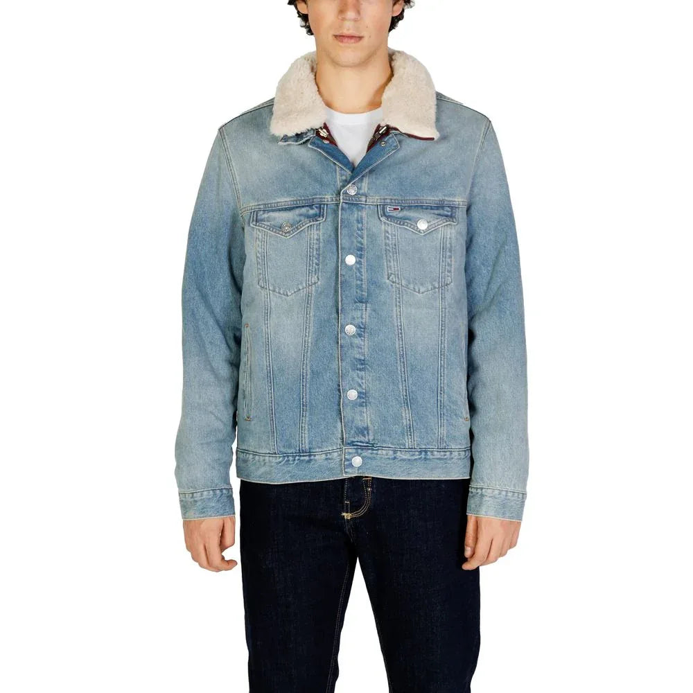 Tommy Hilfiger Jeans Light Blue Cotton Denim Jacket - Zeiniez