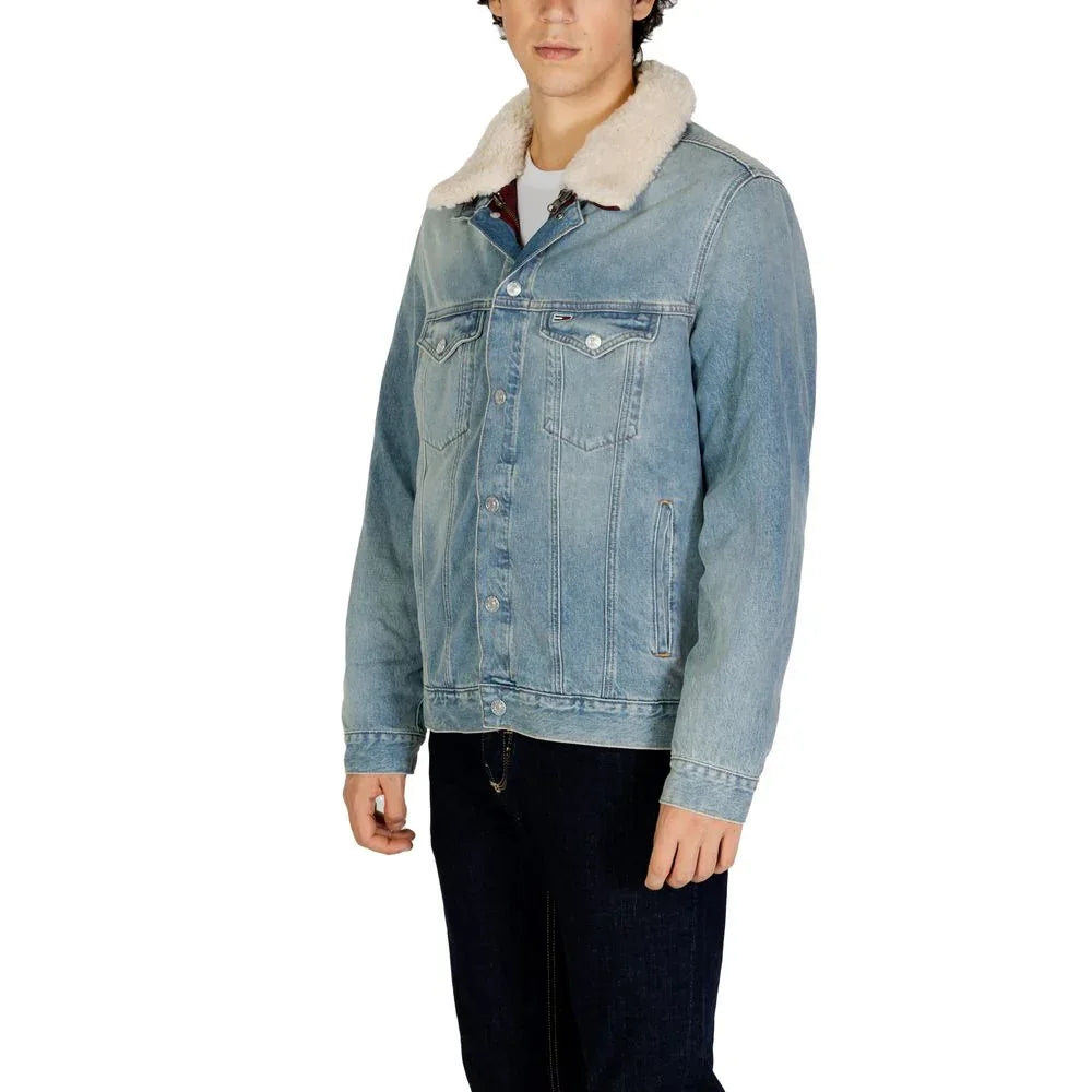 Tommy Hilfiger Jeans Light Blue Cotton Denim Jacket - Zeiniez