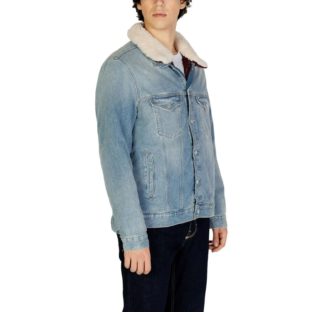 Tommy Hilfiger Jeans Light Blue Cotton Denim Jacket - Zeiniez