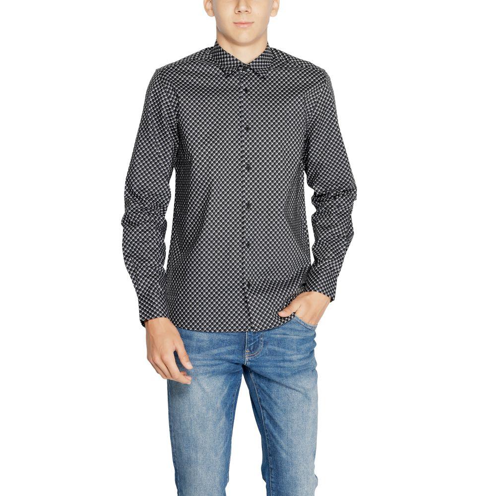 Antony Morato Gray Cotton Pattern Shirt - Zeiniez
