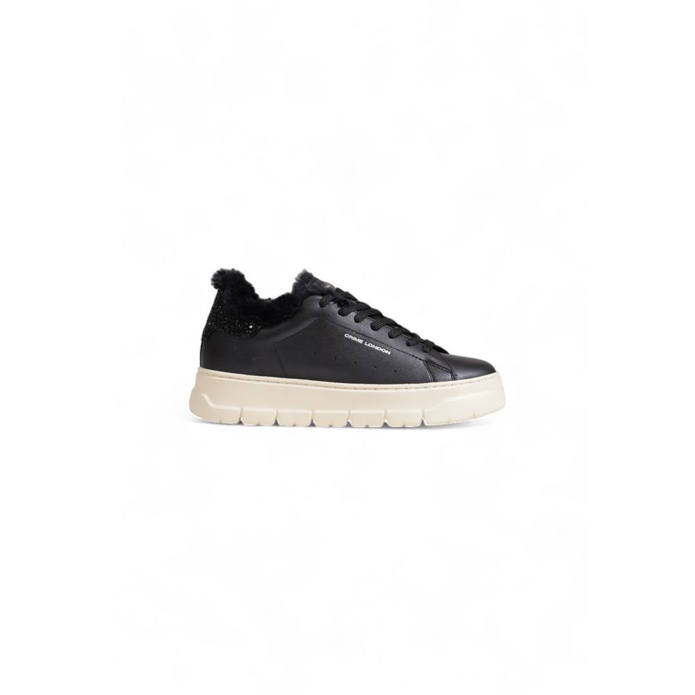 Crime London Black Leather Chunky Sneakers - Zeiniez