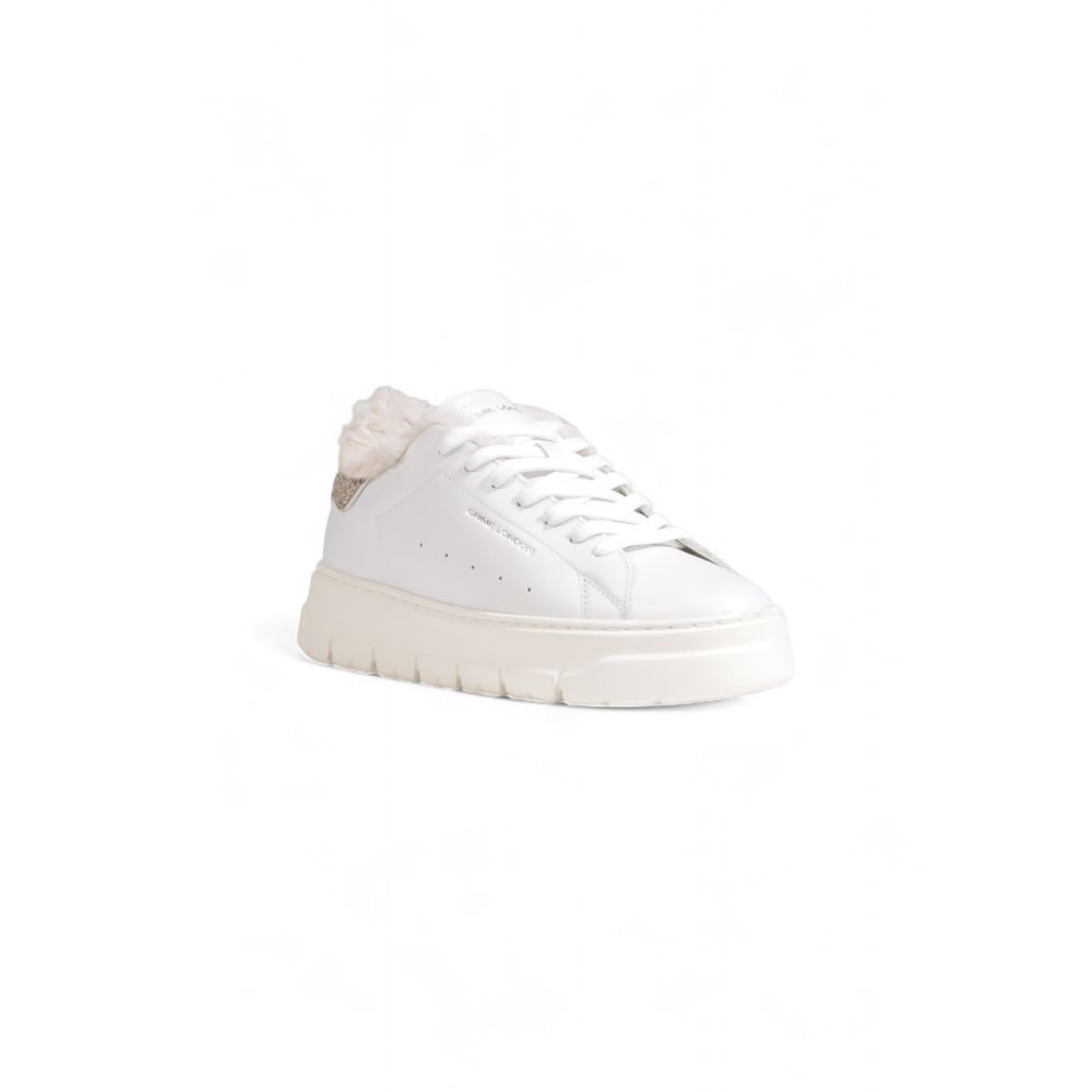 Crime London White Leather Chunky Sneakers - Zeiniez
