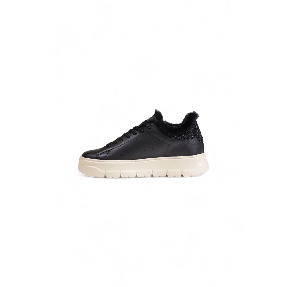 Crime London Black Leather Chunky Sneakers - Zeiniez