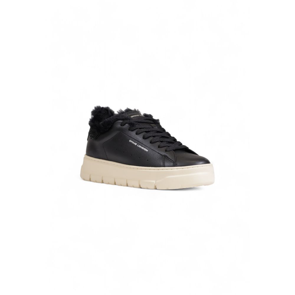 Crime London Black Leather Chunky Sneakers - Zeiniez