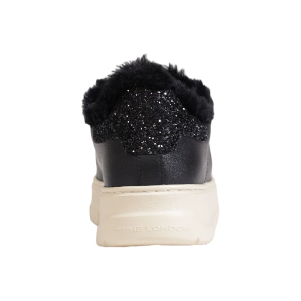 Crime London Black Leather Chunky Sneakers - Zeiniez