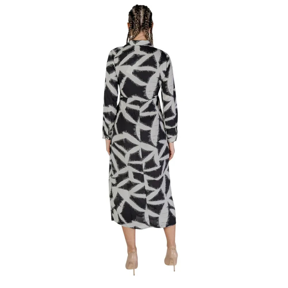 Jacqueline De Yong Black Recycled Polyester Long Dress - Zeiniez