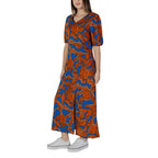 B.Young Blue Viscose Long Dress - Zeiniez