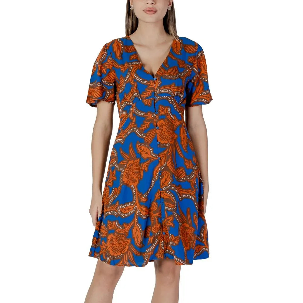 B.Young Blue Viscose Midi Dress - Zeiniez
