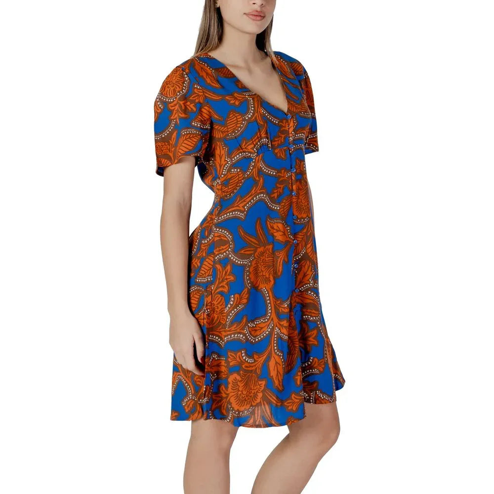 B.Young Blue Viscose Midi Dress - Zeiniez