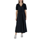 B.Young Black Linen Long Dress - Zeiniez