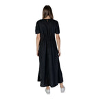 B.Young Black Linen Long Dress - Zeiniez