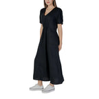 B.Young Black Linen Long Dress - Zeiniez