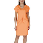 B.Young Orange Cotton Midi Dress - Zeiniez