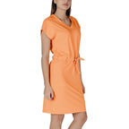 B.Young Orange Cotton Midi Dress - Zeiniez