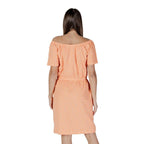 B.Young Orange Cotton Short Dress - Zeiniez
