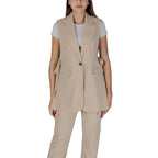 B.Young Beige Polyester Waistcoat - Zeiniez