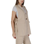 B.Young Beige Polyester Waistcoat - Zeiniez