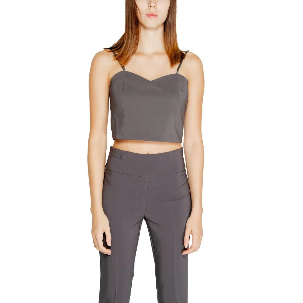 Rinascimento Gray Polyester Top - Zeiniez