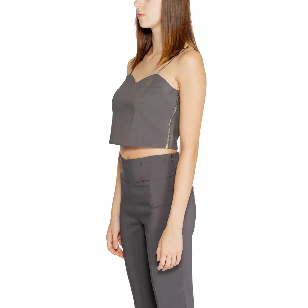 Rinascimento Gray Polyester Top - Zeiniez