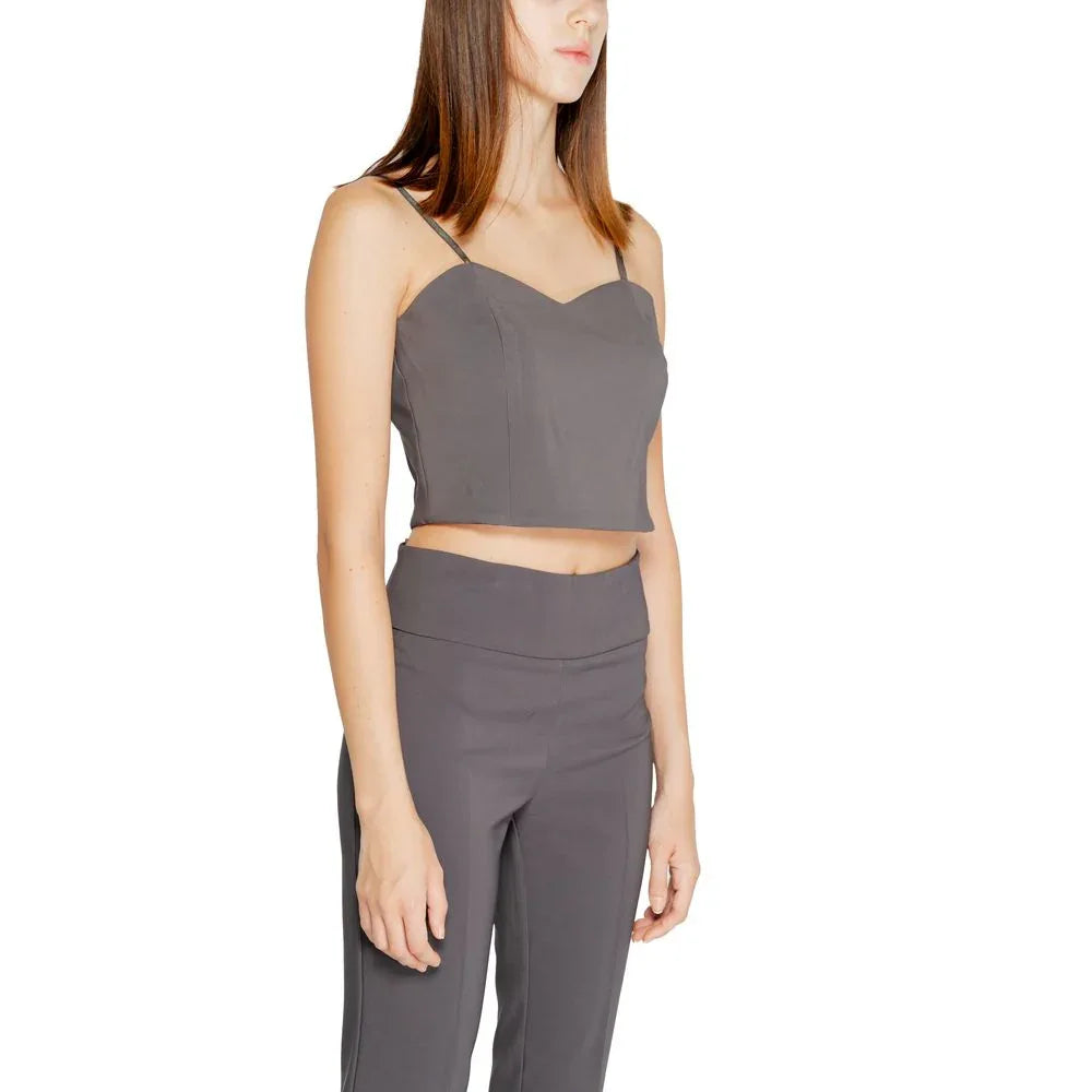 Rinascimento Gray Polyester Top - Zeiniez