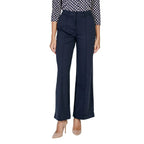ICHI Blue Polyester Casual Pants - Zeiniez