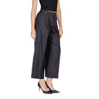 ICHI Black Polyester Casual Pants - Zeiniez