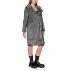 ICHI Black Polyester Coat