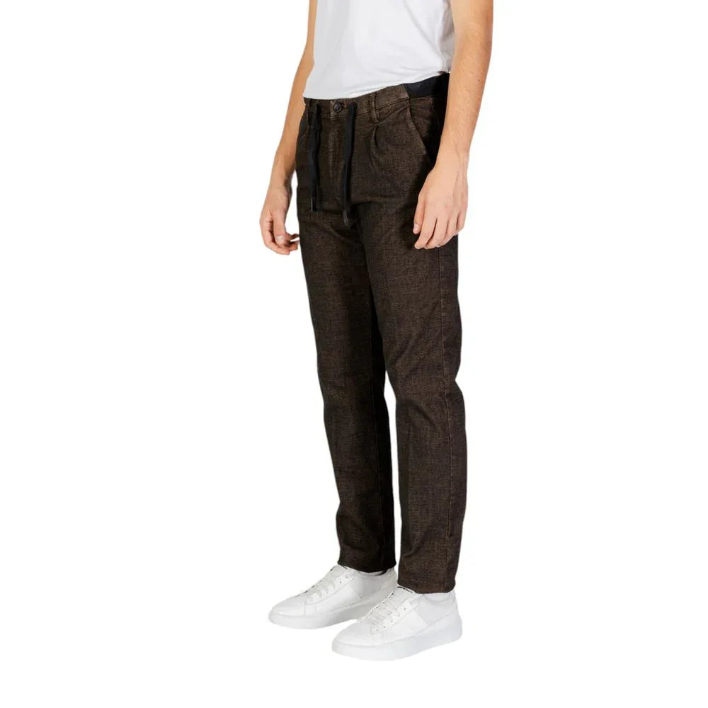 Hamaki-Ho Brown Cotton Casual Pants - Zeiniez