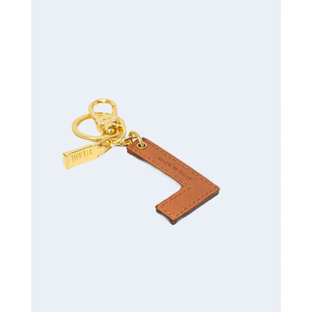 Alviero Martini Prima Classe Beige Leather Keychain - Zeiniez
