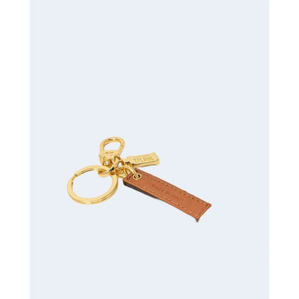 Alviero Martini Prima Classe Beige Leather Keychain - Zeiniez