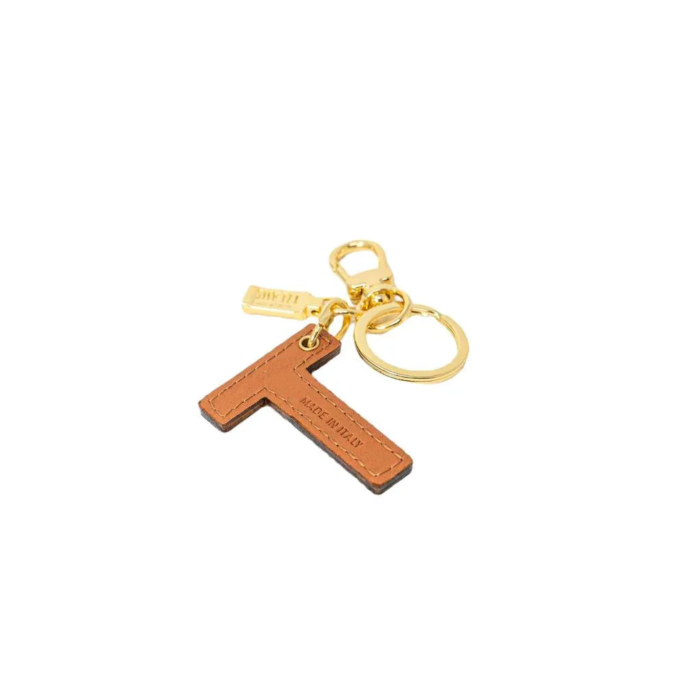 Alviero Martini Prima Classe Beige Leather Keychain - Zeiniez