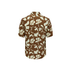 Only & Sons Brown Viscose Shortsleeve Shirt - Zeiniez