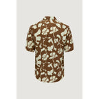 Only & Sons Brown Viscose Shortsleeve Shirt - Zeiniez