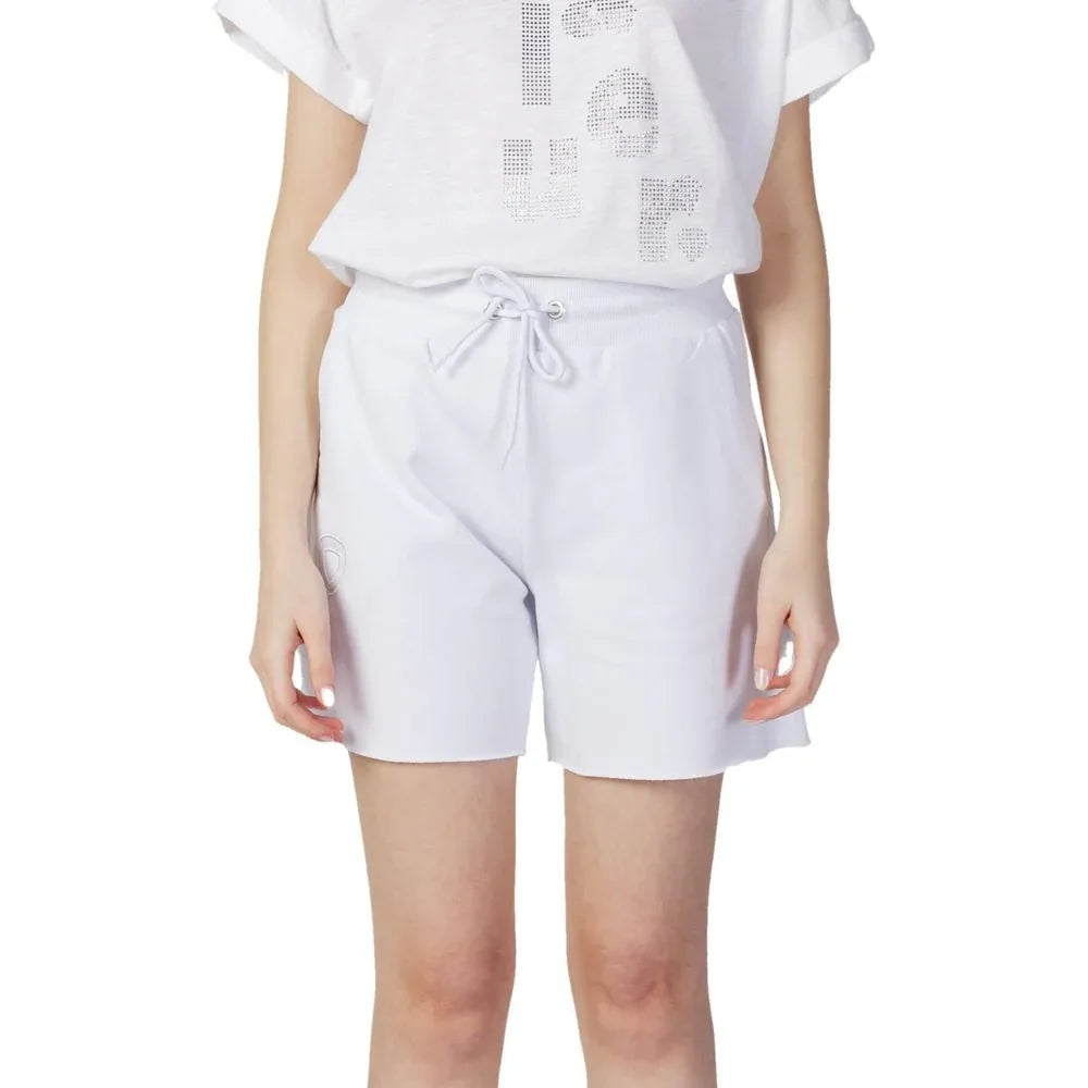 Blauer White Cotton Shorts - Zeiniez