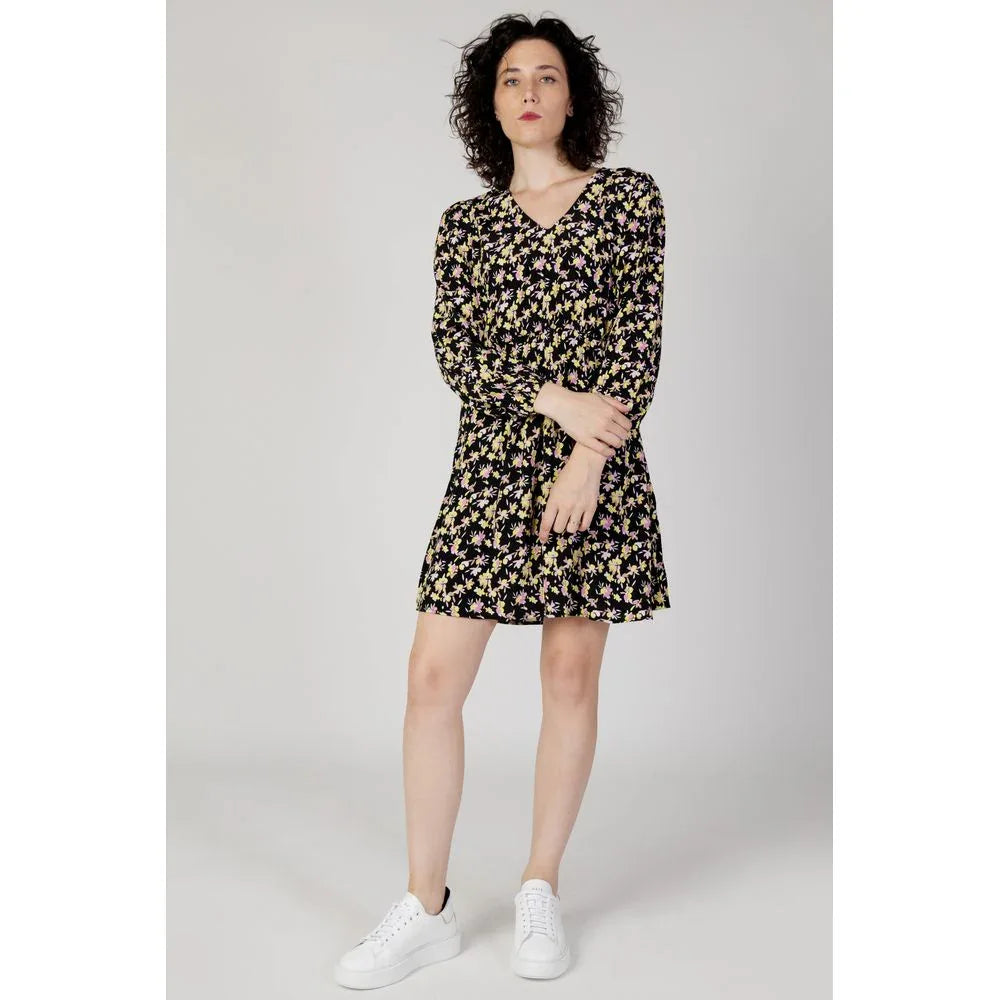 Jacqueline De Yong Black Viscose Short Dress - Zeiniez