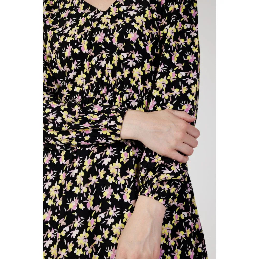 Jacqueline De Yong Black Viscose Short Dress - Zeiniez