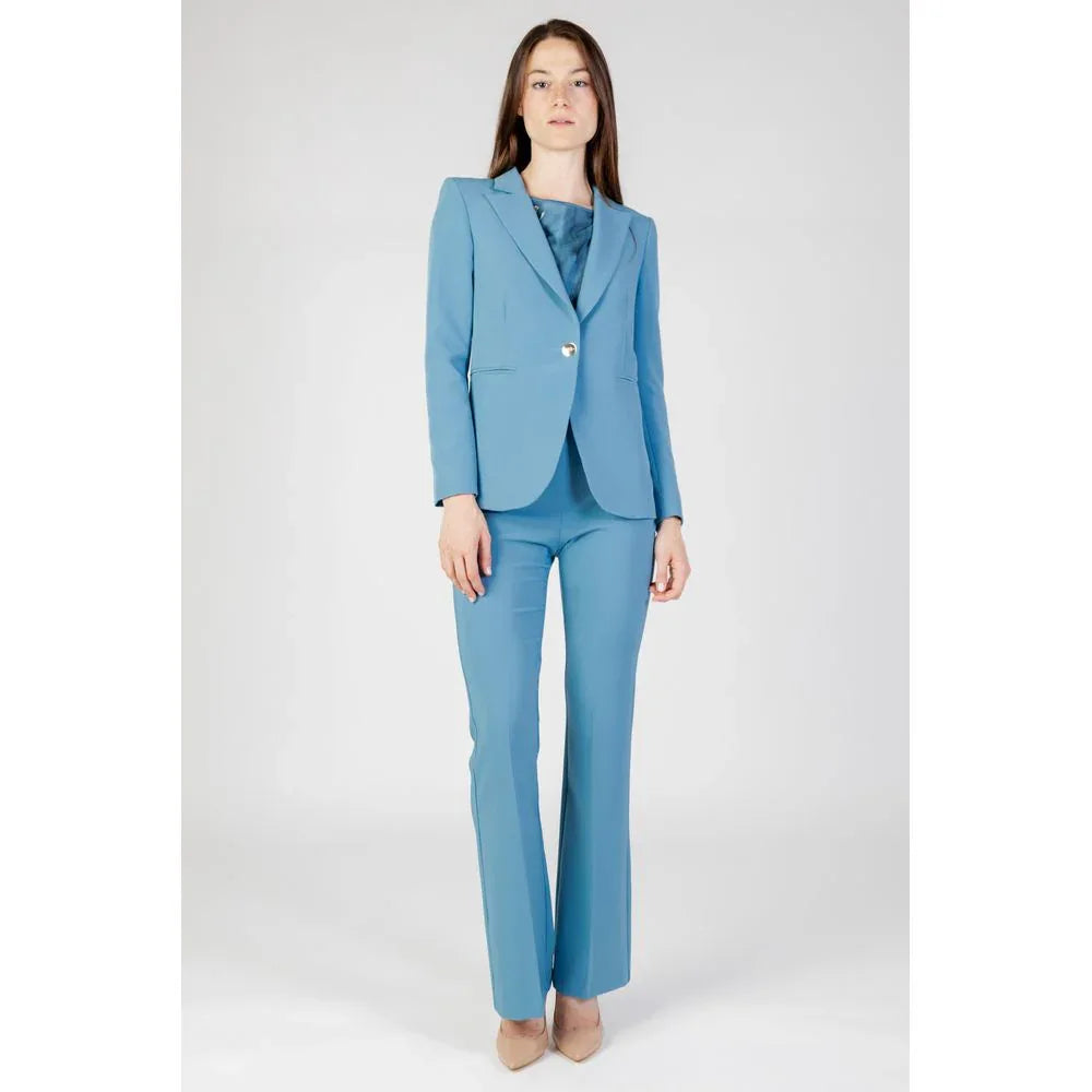 Rinascimento Turquoise Polyester Blazer - Zeiniez