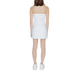 Tommy Hilfiger Jeans White Recycled Cotton Short Dress - Zeiniez