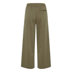 ICHI Green Recycled Polyester Flared Pants - Zeiniez