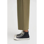 ICHI Green Recycled Polyester Flared Pants - Zeiniez