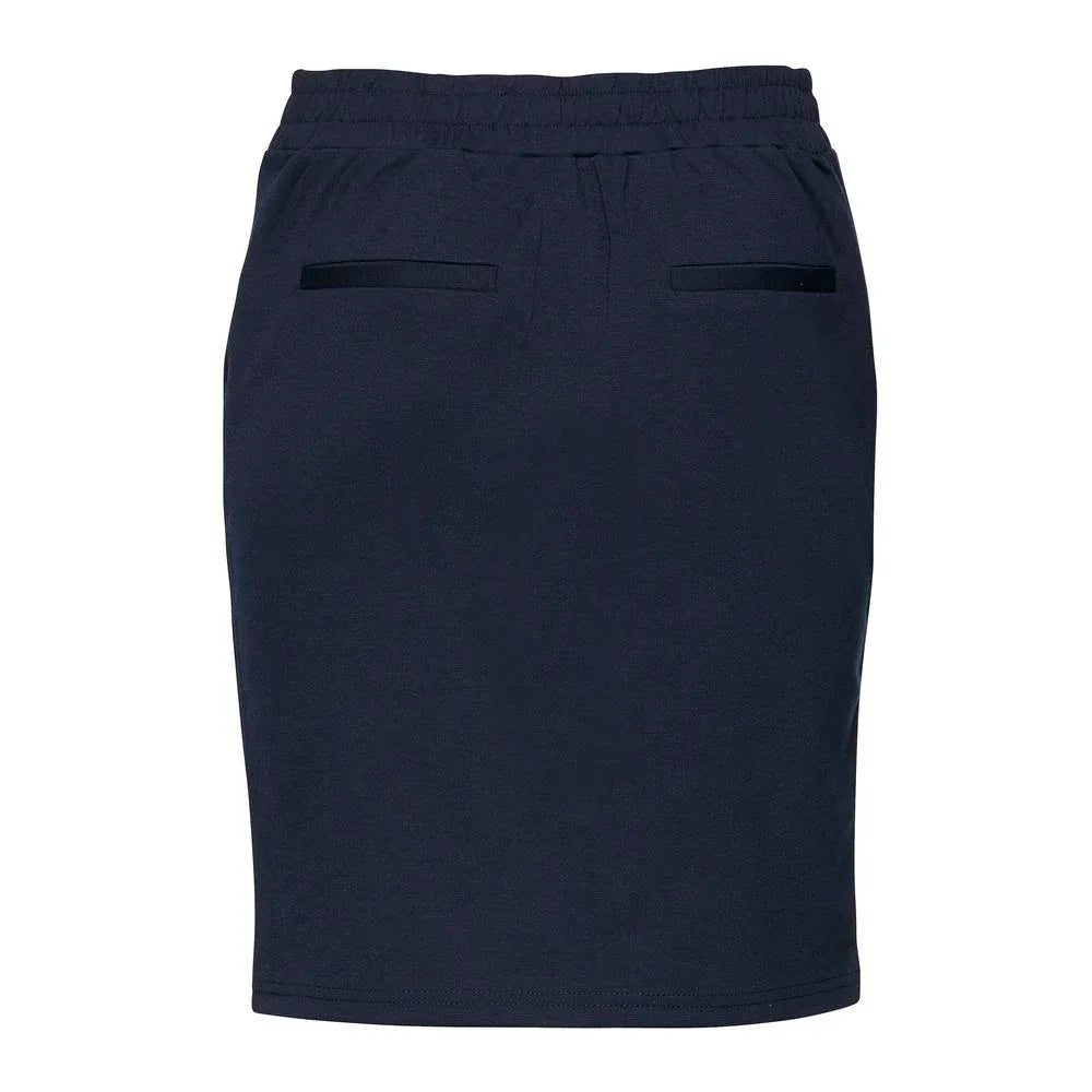 ICHI Blue Polyester Mini Skirt - Zeiniez