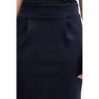 ICHI Blue Polyester Mini Skirt - Zeiniez