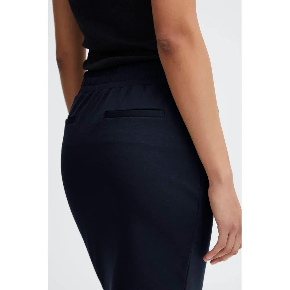 ICHI Blue Polyester Mini Skirt - Zeiniez