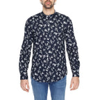 Antony Morato Blue Cotton Pattern Shirt - Zeiniez