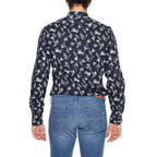 Antony Morato Blue Cotton Pattern Shirt - Zeiniez